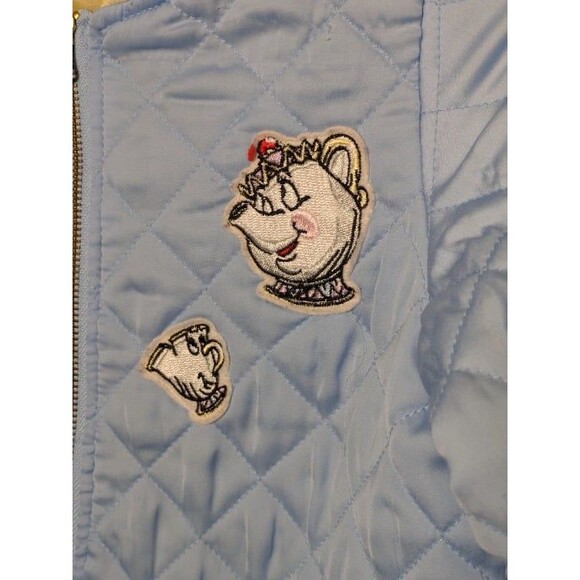 Disney Tutu Couture Beauty & the Beast Quilted Bomber Jacket Girls 10 - Picture 3 of 9